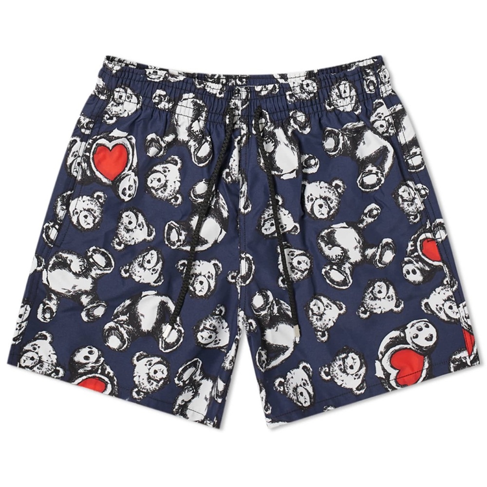 PALM ANGELS X VILEBREQUIN BEAR PRINT SWIM SHORTS